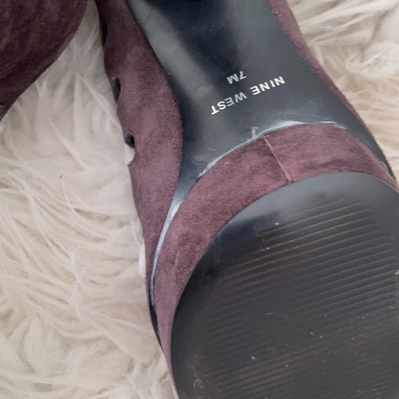 Nine West Plum platform Peek Toe Heels - Picture 13 of 16